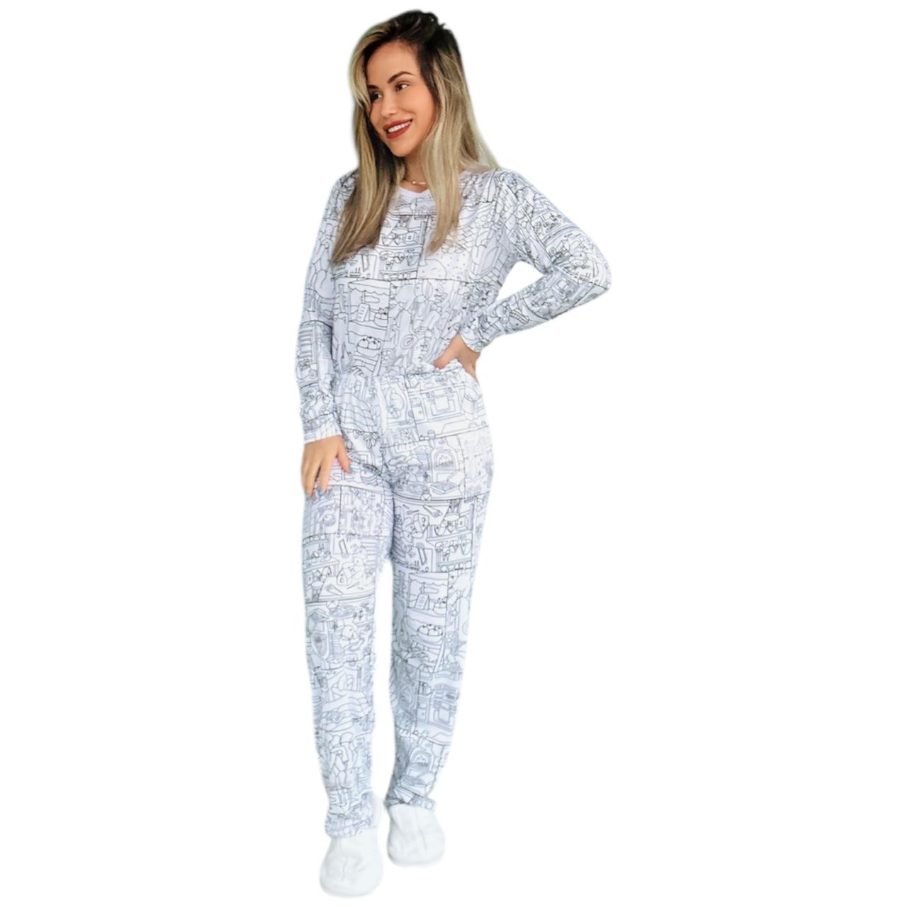 Pijama Adulto Bobbie Goods com Canetinhas Laváveis Unissex