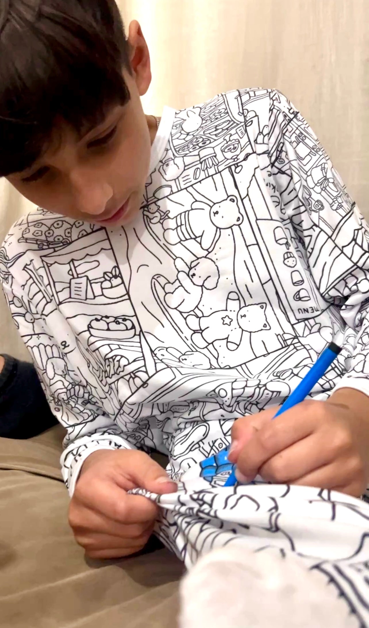 Pijama Infantil Bobbie Goods com Canetinhas Laváveis Unissex
