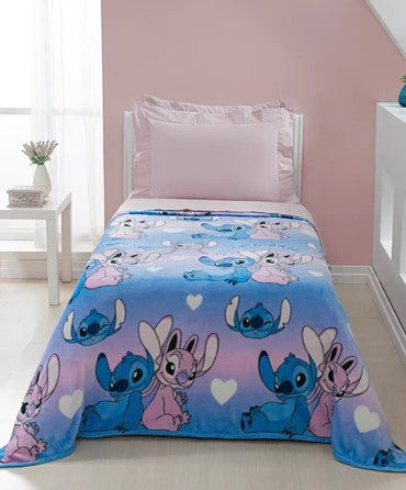 Manta Infantil Cama de Solteiro Personagem Lilo e Stitch