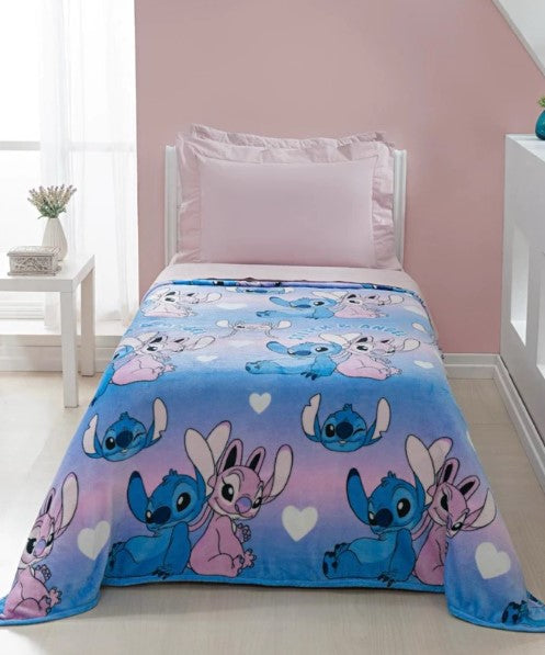 Manta Infantil Cama de Solteiro Personagem Lilo e Stitch
