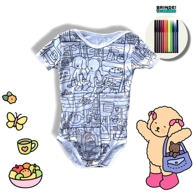 Body Bebê Bobbie Goods com Canetinhas Laváveis Unissex