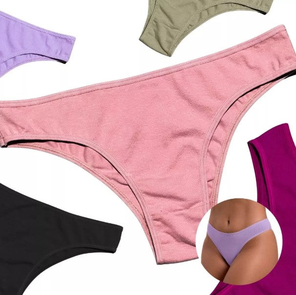 Kit 10 Calcinhas Cotton Confort Algodão Tanga Básica Feminina
