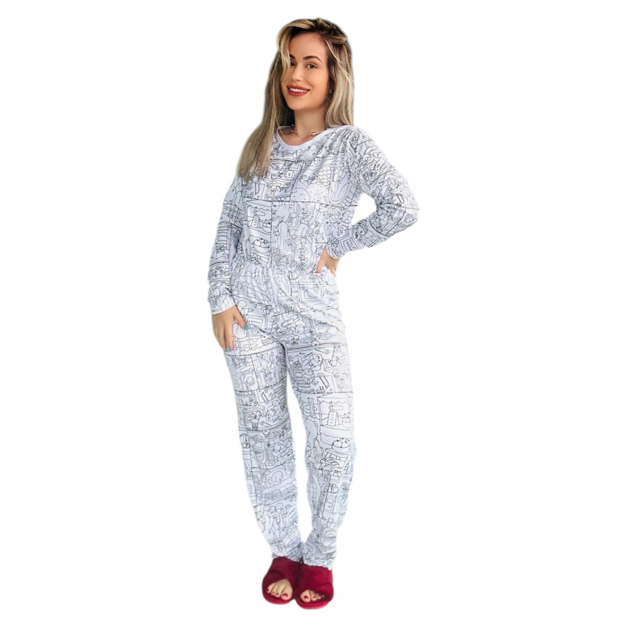 Pijama Adulto Bobbie Goods com Canetinhas Laváveis Unissex