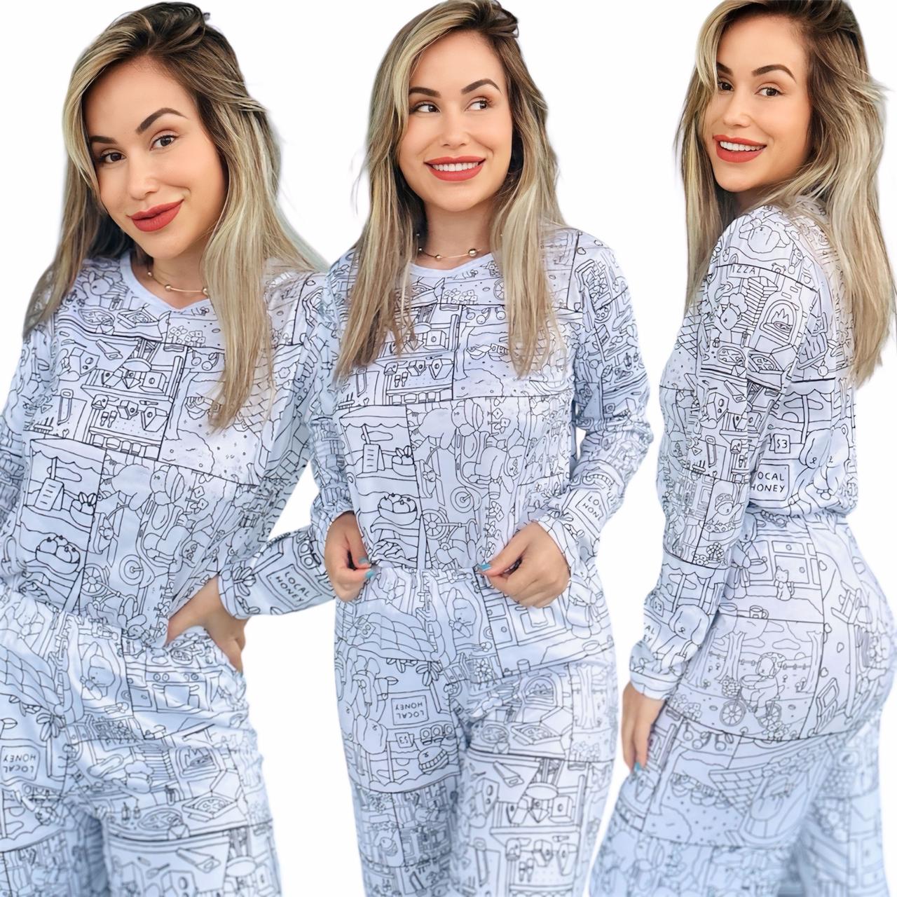 Pijama Adulto Bobbie Goods com Canetinhas Laváveis Unissex