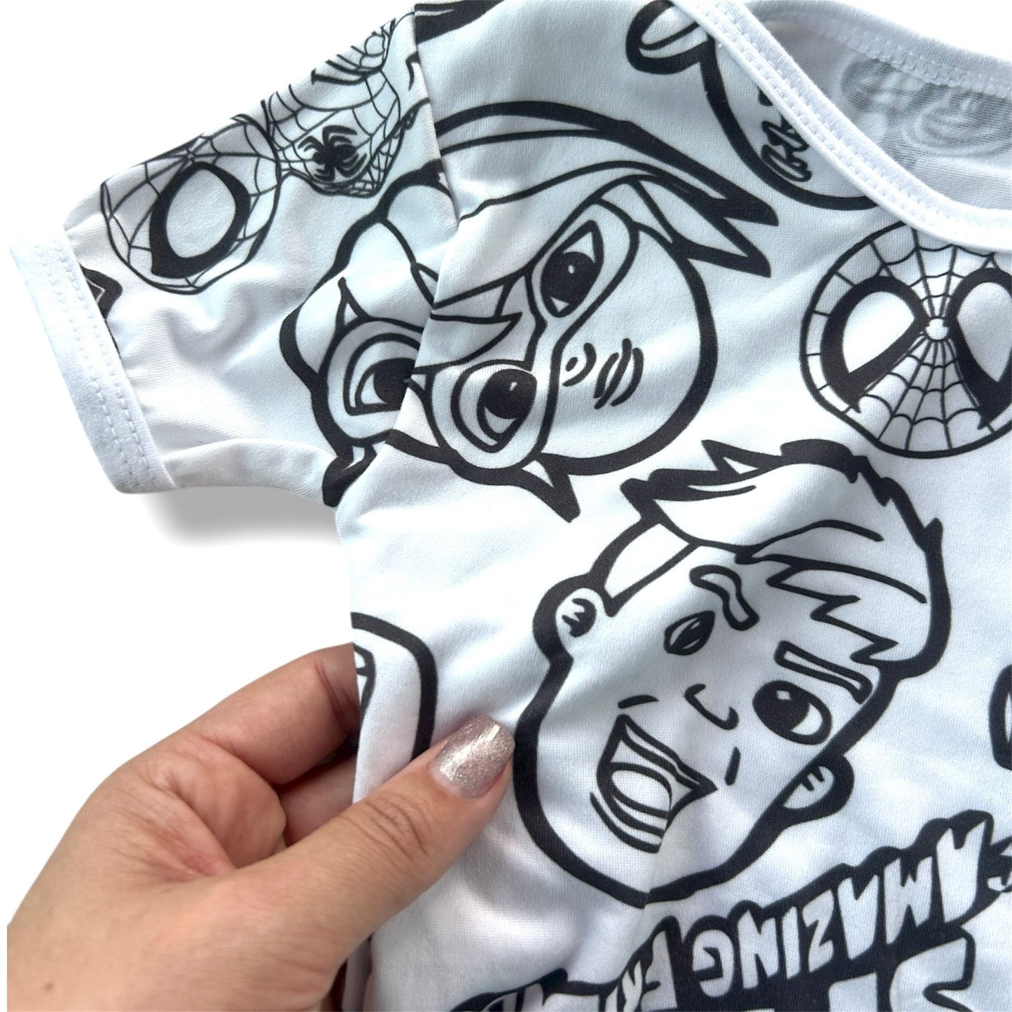 Body Bebê Spiderman com Canetinhas Laváveis Unissex