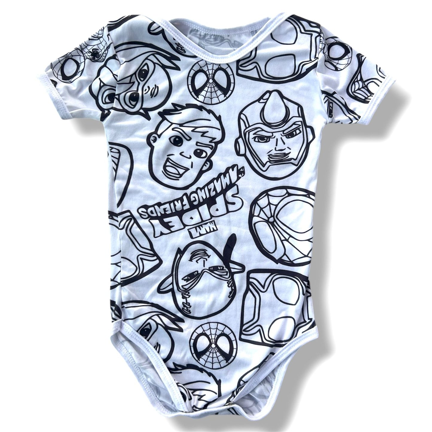 Body Bebê Spiderman com Canetinhas Laváveis Unissex