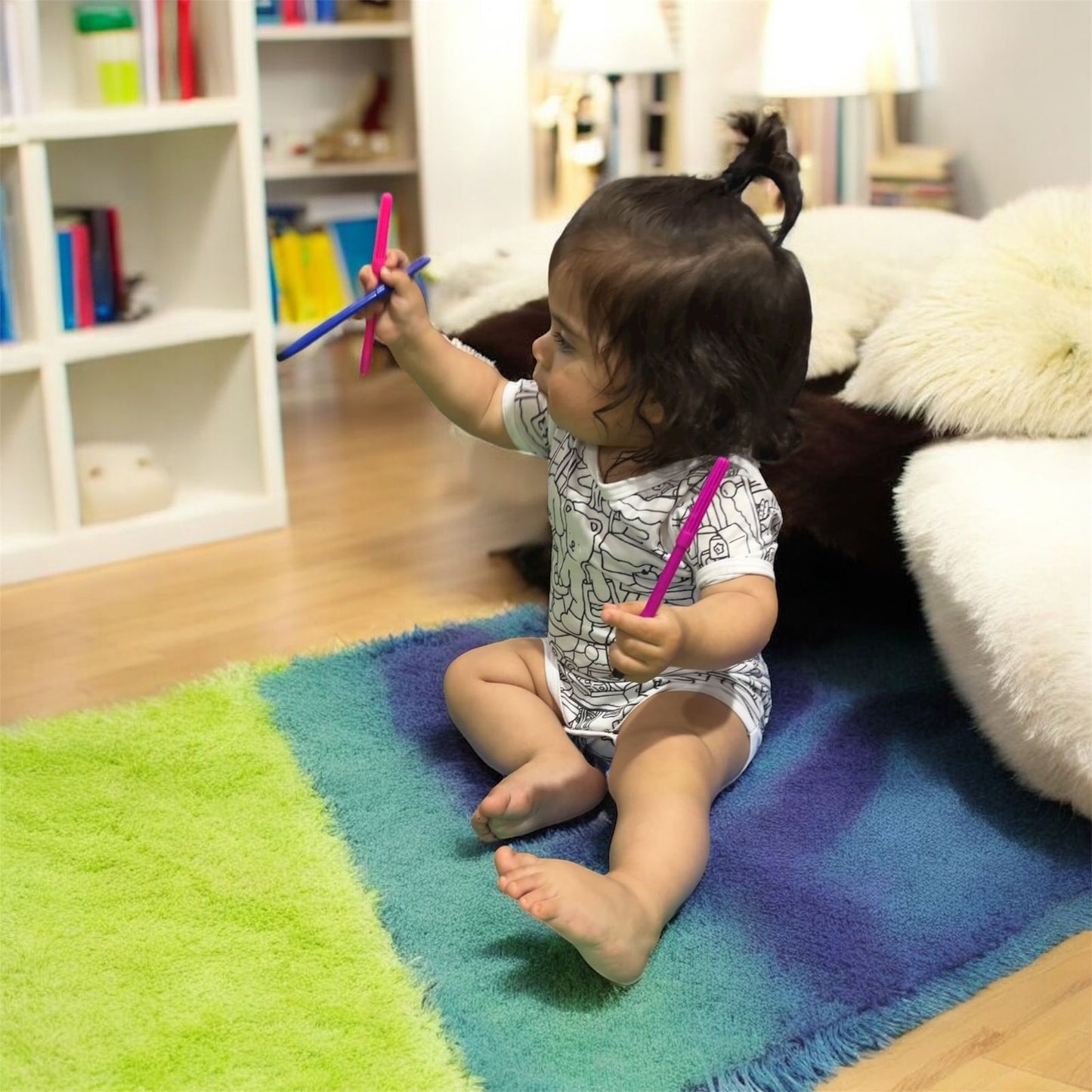 Body Bebê Bobbie Goods com Canetinhas Laváveis Unissex