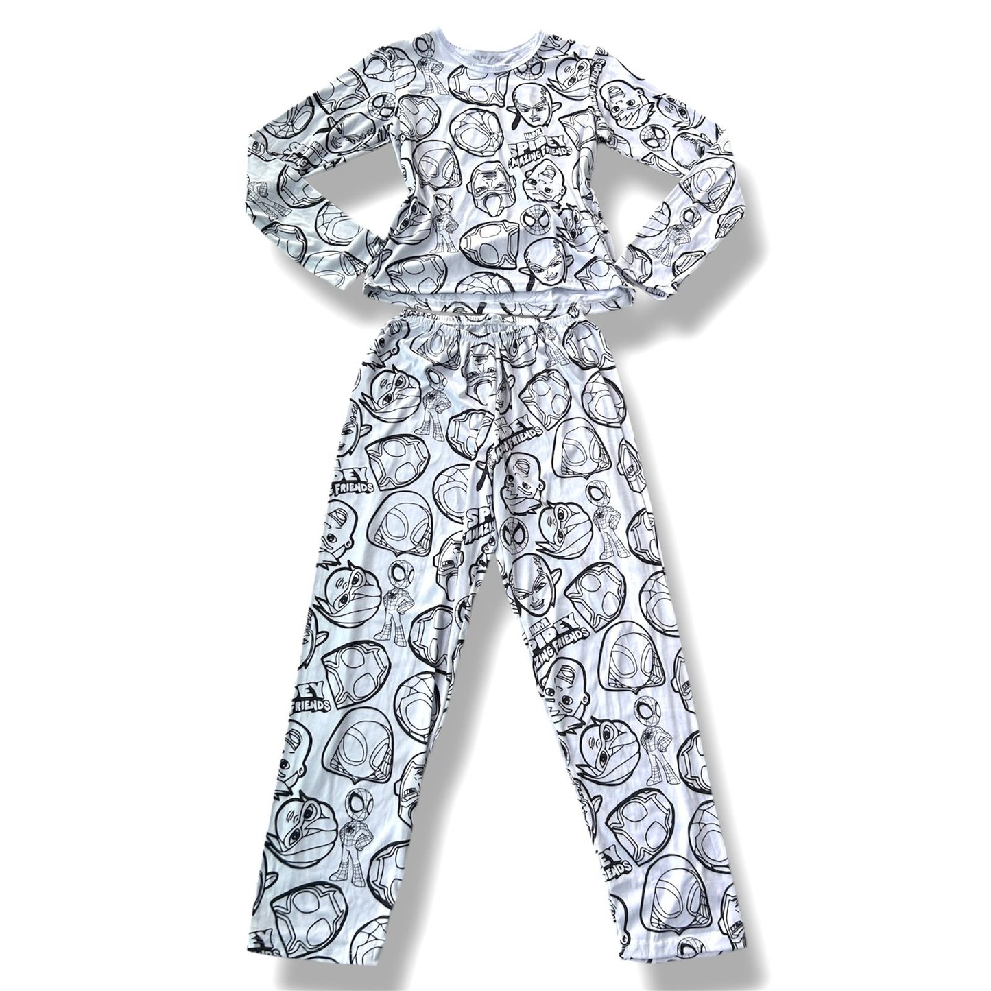 Pijama Infantil Manga Longa Spiderman com Canetinhas Laváveis Unissex