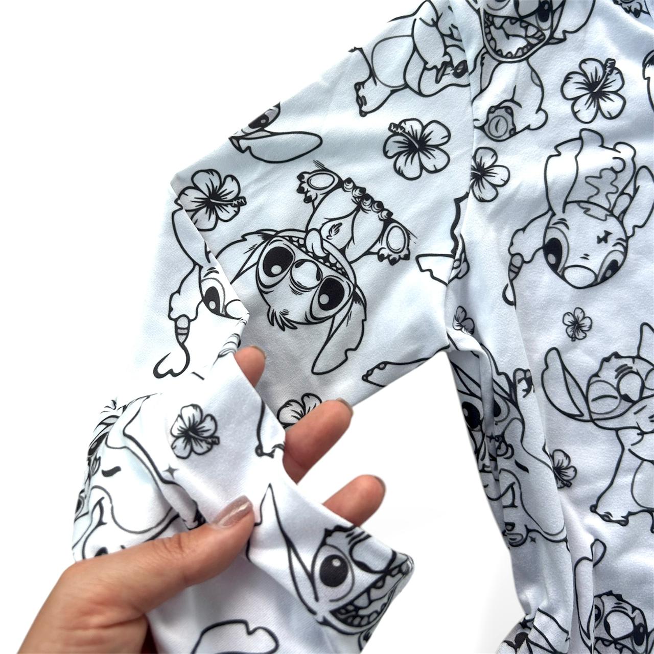 Pijama Infantil Manga Longa Stitch com Canetinhas Laváveis Unissex