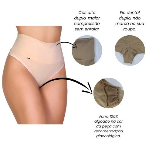 PROMOÇÃO Pague 5 Leve 10 Calcinhas Cintura Alta Fio Dental