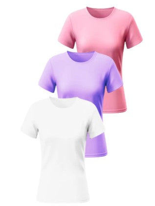 Kit 3 Camisetas Feminina Dry Fit